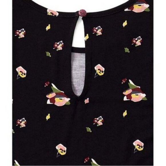 Matilda Jane black with floral print peplum top. Women's size S - Picture 7 of 8